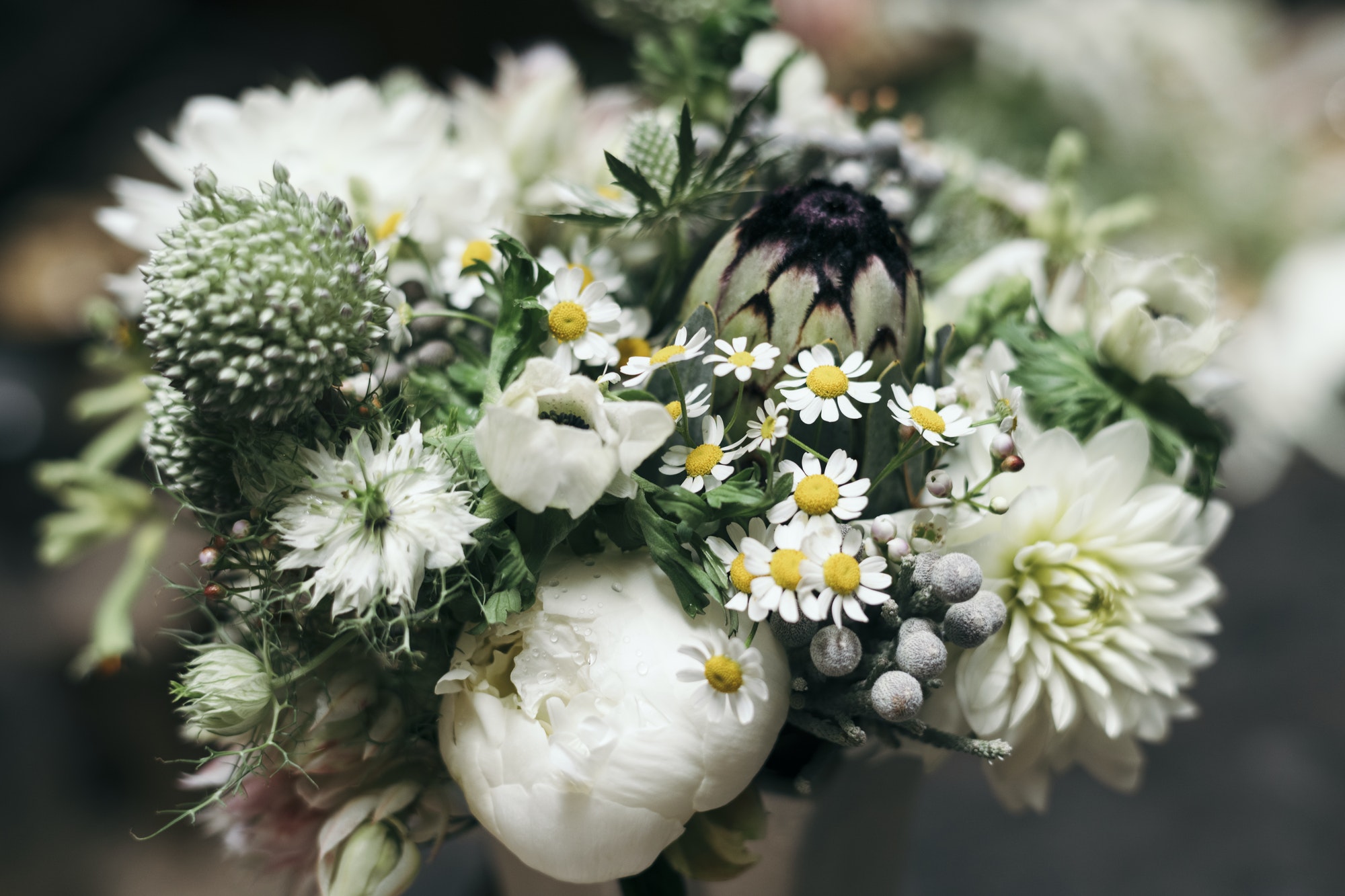 White flower bouquet